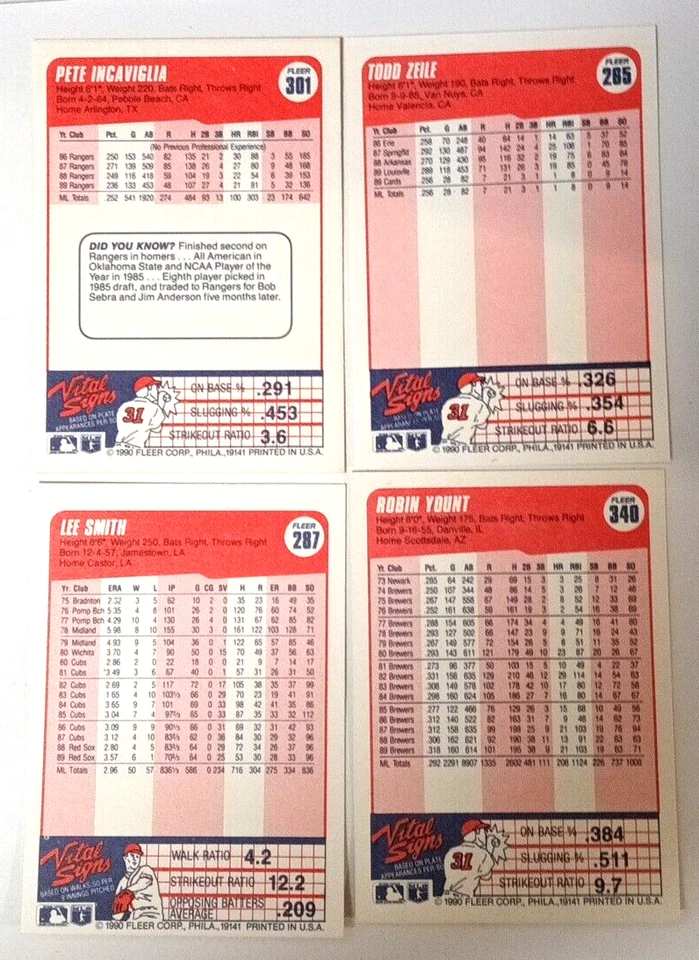 1990 Fleer Baseball, #201-400, You Pick, COMPLETE YOUR SET!! - Image 4 of 4
