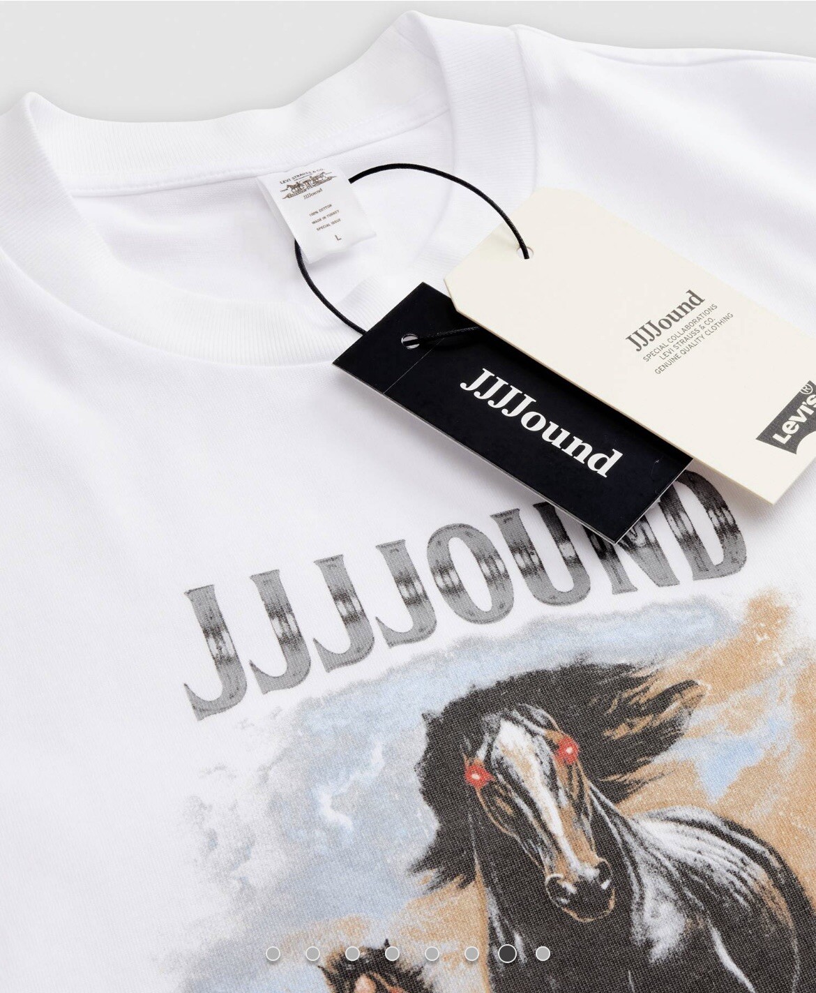 Levi's x JJJJound Horse Graphic Tee White Size Medium Sold Out Ready To Ship image 2