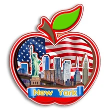 New York America Refrigerator magnet 3D travel souvenirs wood