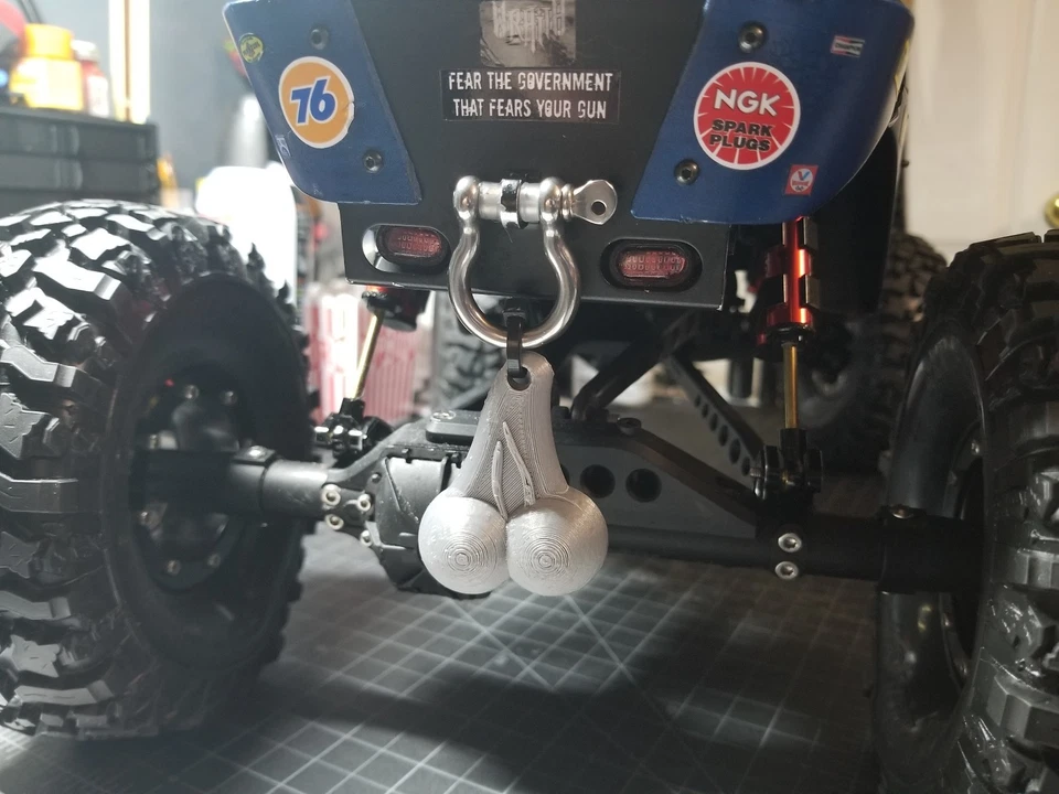 Choose Your Color RC 1/10 Scale Hanging Truck Balls Nuts Rock Crawler Accessory - Image 2 of 2