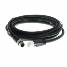 Industry Ethernet RJ45 Cat6 Twisted Shielded Cable M12 D Coded 4 Pin Waterproof