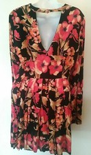 free people boho floral hippie tunic dress size 4 small