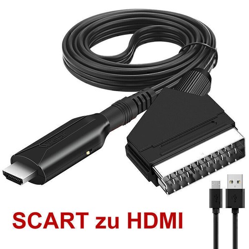Convertisseur péritel vers HDMI, adaptateur audio vidéo 1080P, entrée