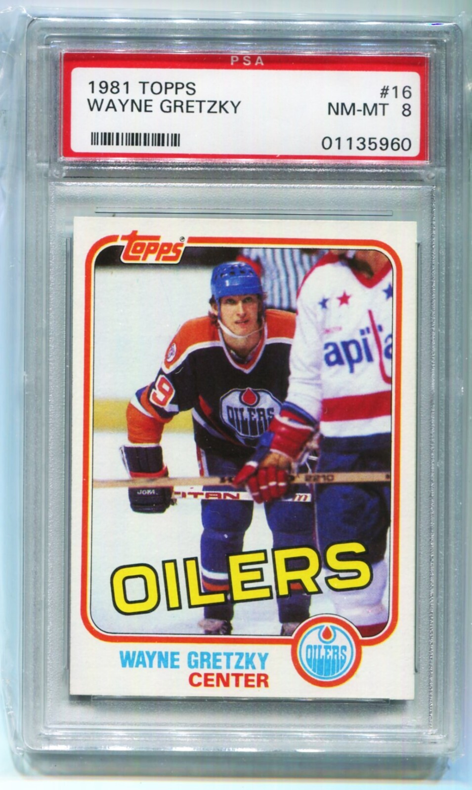 1981-82 Topps Wayne Gretzky 3rd Year Card #16 Card NM-Mint PSA-8 Edmonton Oilers