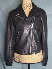 Madewell - Leather Motorcycle Jacket - Small - Black - Lamb Leather