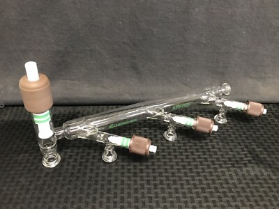 CHEMGLASS Glass 3-Port Single Bank Airfree Schlenk Vacuum Manifold AF-0300-03