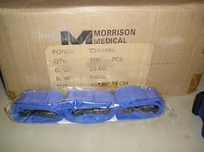 Morrison Medical Products-Stretcher/Backboard/Cot Strap 5' #1390BL *NEW* 3 pcs