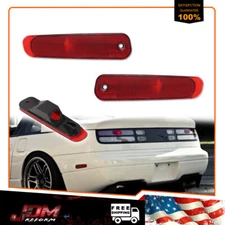 For 1990-1996 Nissan 300ZX Z32 Red Lens Rear Side Marker Lights Reflectors 2PCS