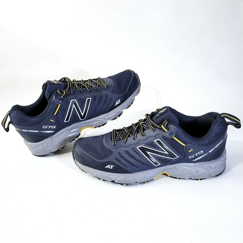 new balance men's mt573 trail running shoes black/yellow