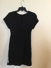 Women's ASOS Nipped In Waist Short Sleeve Mini Dress, Size 0 {US} Petite -Black