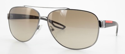 PRADA LINEA ROSSA Sunglasses SPR 58O 63-12 5AV-1X1 140 2N Pilot Gray Men +Case
