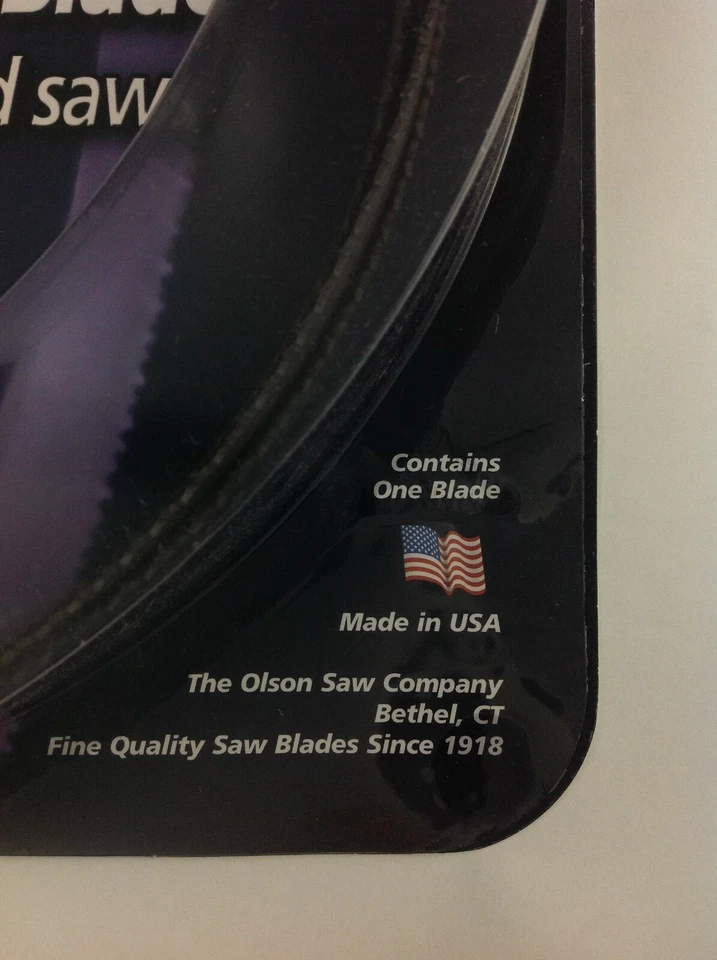 Hoja de sierra de cinta de corte de metal bimetálico Olson 93" x 3/4" 5/8 TPI, hecha en EE. UU. Foto 3 de 3