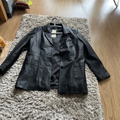 womens real leather jacket size 20 UK