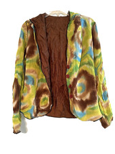 NWT Beluva San Francisco Tie Dyed Pleated Crinkle Blouse Made In USA Women’s MED