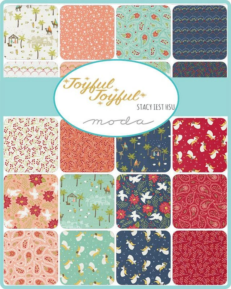 Joyful Joyful Moda Layer Cake 42 100% Cotton 10" Precut Quilt Squares - Image 2 of 2