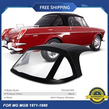 Convertible Soft Top For Mg Mgb 1971-1980 L4 1.8l Coupe With 3 Plastic Windows