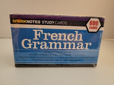 Spark Notes Study Cards French Grammer 600 Cards New Sealed
