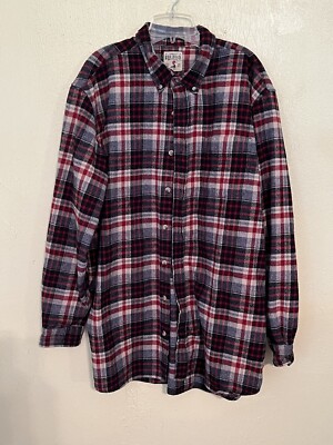Men s Red Head Flannel Shirt - Red, Blk, Tan - Size 2XLT