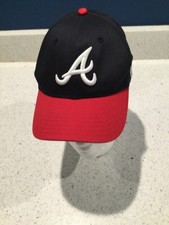 New Era Licensed Atlanta Braves Hat Youth Black Red Adjustable Snapback NWT