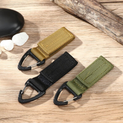 3-Pack Tactical MOLLE Key Holders - Heavy Duty Belt Keychains With Carabiners