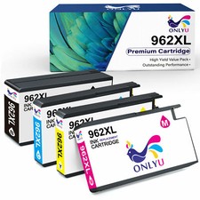 4 pack High Yield Ink Cartridge 962XL for HP OfficeJet Pro 9025 9015 9018 9020