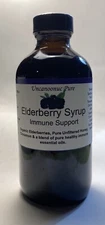 Elderberry Syrup Immune Support 8 Fl oz With Honey, Cinnamon & Essential Oils