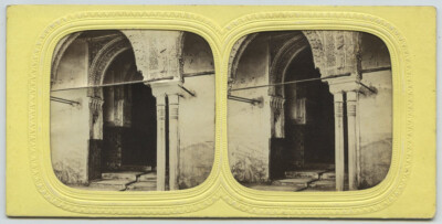 Stereo Against Light 1860-70 Spain. Grenada. Salle des Abencérages. Entrance