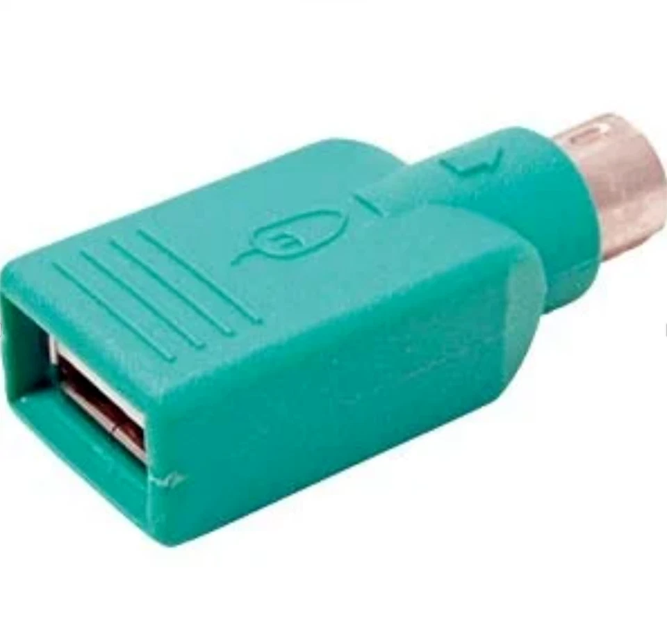 VALUE Green USB-PS/2 Adapter For Mice (USB Type A Female To 6 Pin Mini DIN Male) - Image 3 of 3