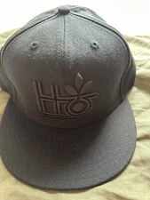 Habitat Skateboards Fitted Hat New Era 59Fifty Size 7 1/2 Murdered Out  7.5