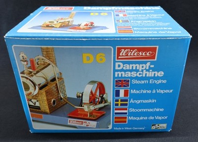Wilesco West German D6 Toy Steam Engine in Original Box - Complete