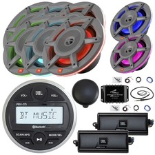 JBL PRV-175 Receiver, Cover, 6x 8" Speakers, 2x 6.5" Speakers, Amp, Splitter