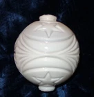 OLD ORIGINAL MOON & STARS LIGHTNING ROD WEATHERVANE BALL WHITE MILK GLASS GLOBE