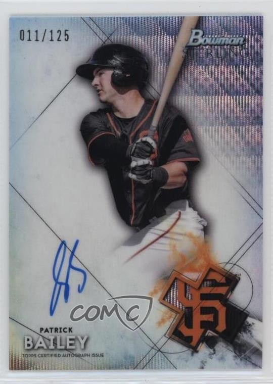 2021 Bowman Sterling Prospect Wave Refractor 11/125 Patrick Bailey Auto 0i8b