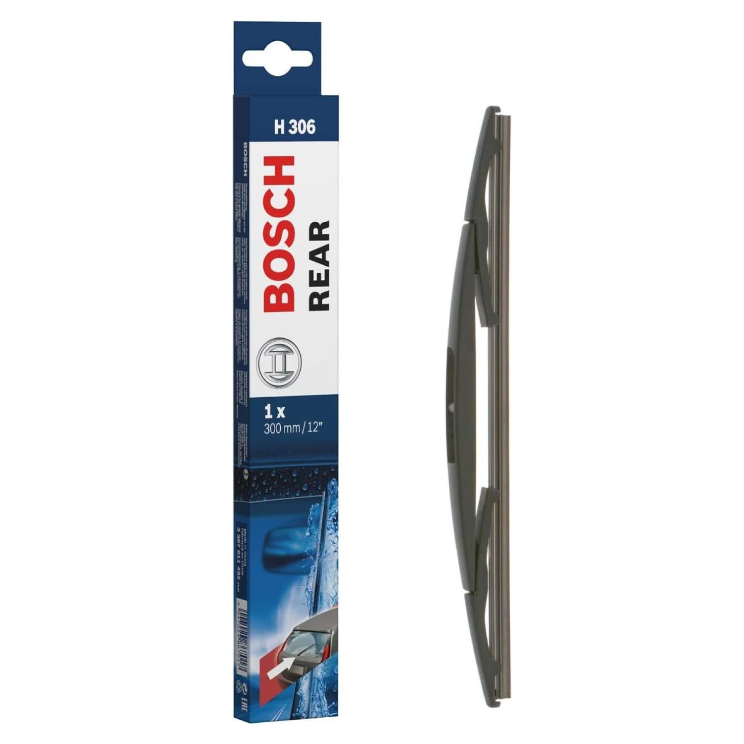 H306 Rear Windshield Wiper Blade OEM Bosch 12 All-Season For Acura Honda Subaru