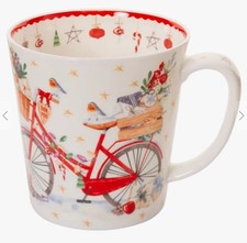 Tasse Winterfahrrad Jumbobecher Jumbotasse 0,5 L Fine Bone China Porzellan