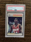 1987-88 Fleer #80 Akeem Olajuwon PSA 7 NM HOF Basketball Card NBA 1988 Hakeem