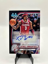 2024-25 Bowman Chrome U Prospect Autograph Latrell Wrightsell RC Black Wave Ref