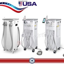 Dental Portable Mobile Delivery Unit System Air Compressor 4 Holes High Suction