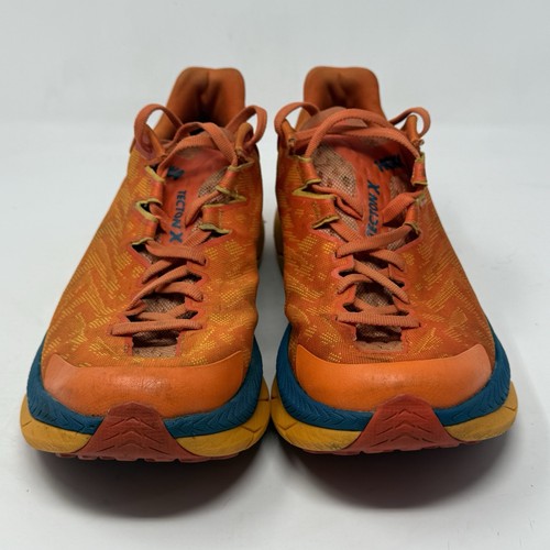 Scarpe da corsa sportive Hoka One One Tecton X sneakers uomo 8,5 D arancione blu - Foto 6 di 21