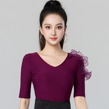 NEW Women Top for Latin salsa cha cha tango Ballroom Dance W862 3 Colors