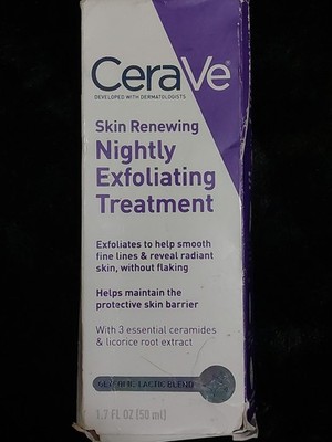 CeraVe Skin Renewing Nightly Exfoliating Treatment Serum Anti Aging 1.7 fl oz