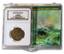 1808 10 Cash Copper Coin from Admiral Gardner Shipwreck | NGC Certified Relic