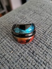 Colorful Resin Dome Ring with Multicolor Design