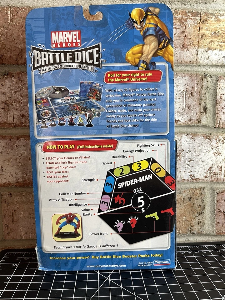 Juego de dados de batalla Marvel Heroes nuevo Spider Man Wolverine Magneto Capitán AMERICA + Foto 2 de 4