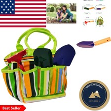 Complete Kids Garden Tool Set with Tote - Assorted Colors & Safe Design