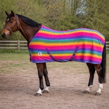 Horse Masters Rainbow Design Fleece Cooler Standard Neck