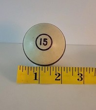 Vintage No. 15 Striped Burgundy White Pool Ball Billiard 2" Replacement F 