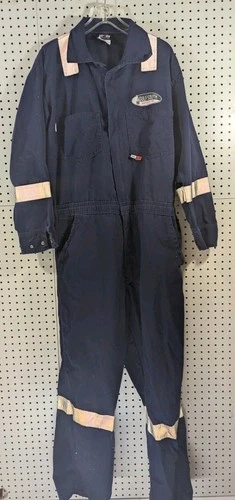 SAF-TECH FR Indura Twill Blue Coveralls Reflective Stripes CJS 0825 XL 46-48 - product listing photo