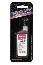 Koh-I-Noor Dye-Based Universal Drawing Ink 0.75oz Bottle Carmine Blister Card