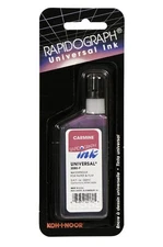Koh-I-Noor Dye-Based Universal Drawing Ink 0.75oz Bottle Carmine Blister Card